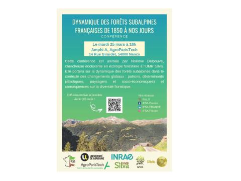Webinaire dynamique des forêts subalpines dans le contexte des changements globaux